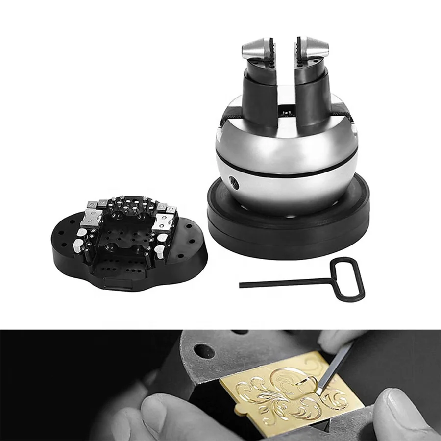 Standard Jewelry Making Tools Equipment Engravers Vise Setting Tool Mini Vice Block Diamond Engraving Ball With Attachments Kit