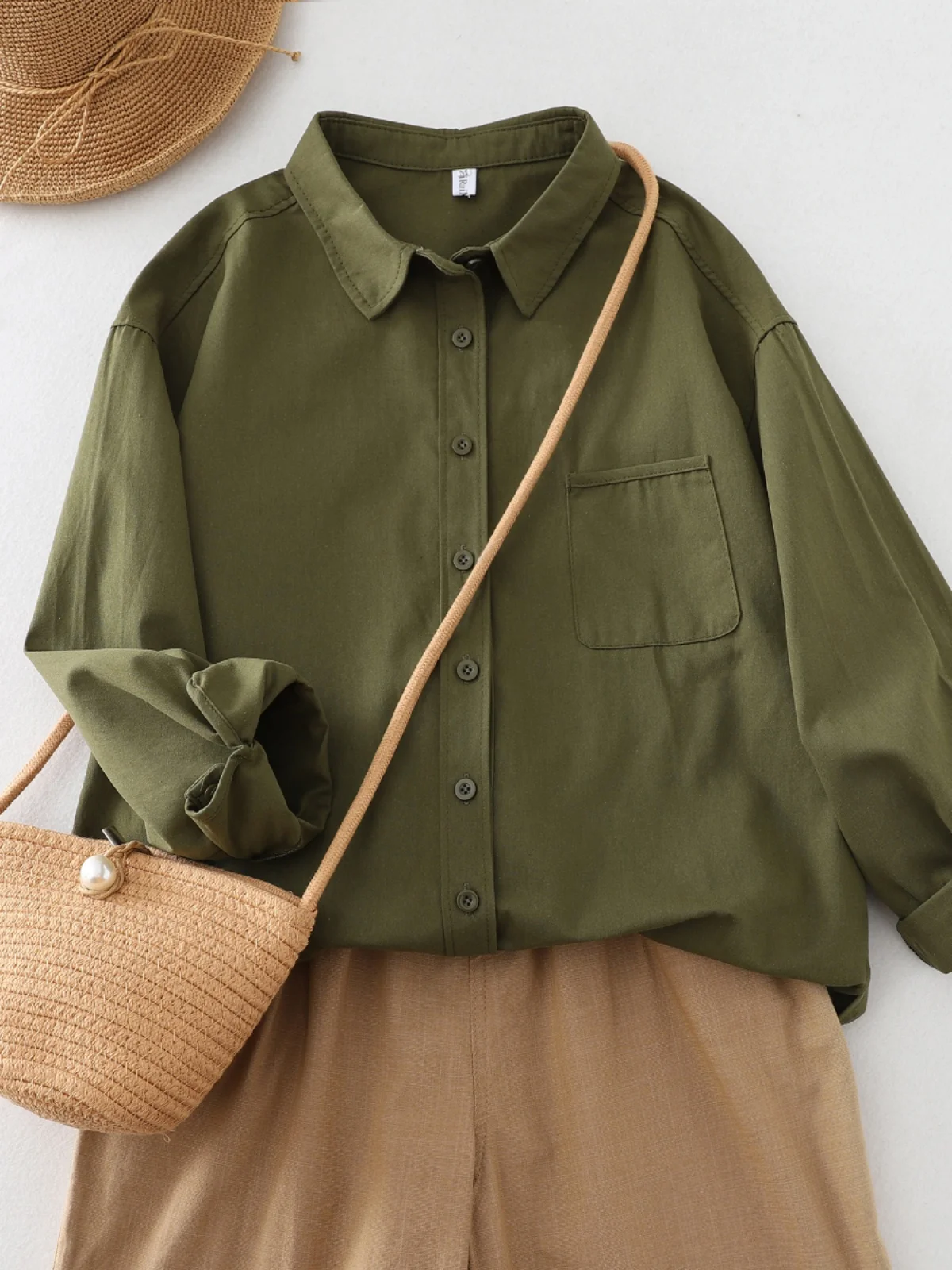 Artisticenn قطن irt نسائي كاجوال متعدد الاستخدامات طبقات غير متماثلة عصرية طويلة Sve فضفاضة تناسب زر التفاصيل