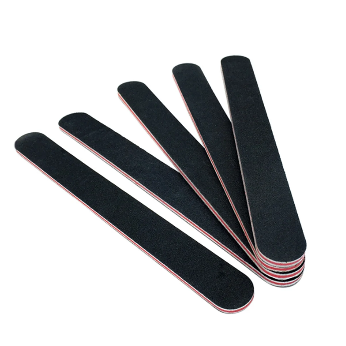 ABXK 10PCS Mini Black Double-Sided Nail File with Sandpaper Strips for Nail Buffing and Smoothing