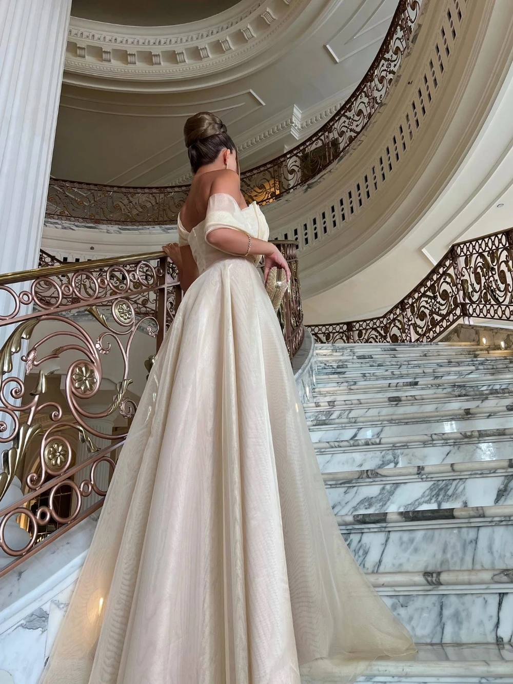 Customized Prom Dress Exquisite One-shoulder A-line  Dresses Fold Draped Organza Floor Length Evening فستان Vestido De Casamento