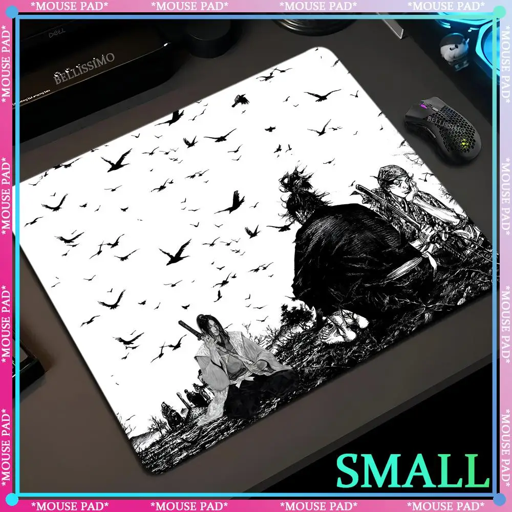 M-iyamoto Musashis comic small mouse pad high-quality game lock edge high-quality computer pad game pad rubber non-slip deskmat