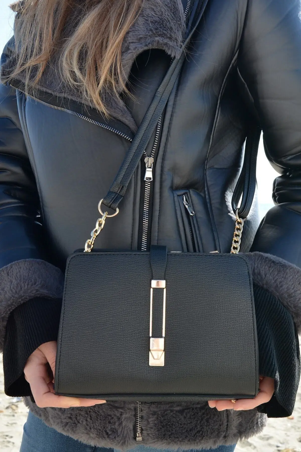 Tas Wanita Hitam Elegan dan Praktis Tren Mode Kualitas 2022 Musim Tas Wanita Muda Pendek Panjang