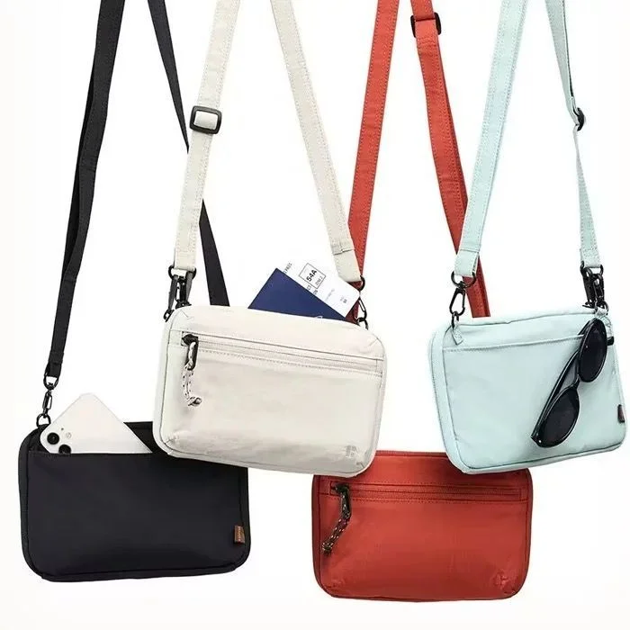 Fashionable Spring Summer Multi-Pocket Women's Crossbody Bag Portable Document Storage Bag Adjustable Shoulder Strap Small Bag