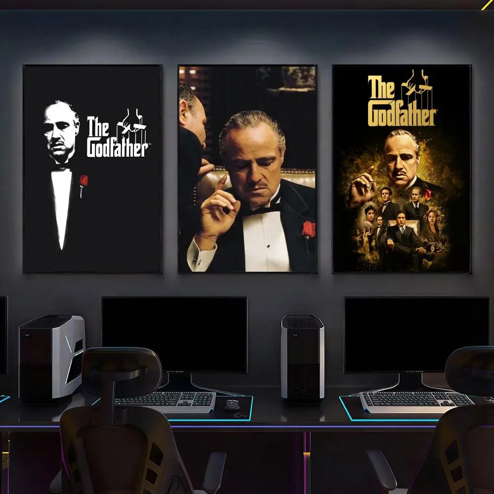 Movie T-The Godfather Poster Versatile HD Waterproof Wall Art Self-Adhesive Decor For Any Space Ideal Gift
