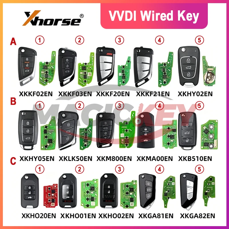 Xhorse Key Global Version XKKF02EN XKKF03EN XKKF20EN XKKF21EN XKHY02EN XKHY05EN XKHO20EN XKHO01EN XKHO02EN XKLKS0EN XKM800EN