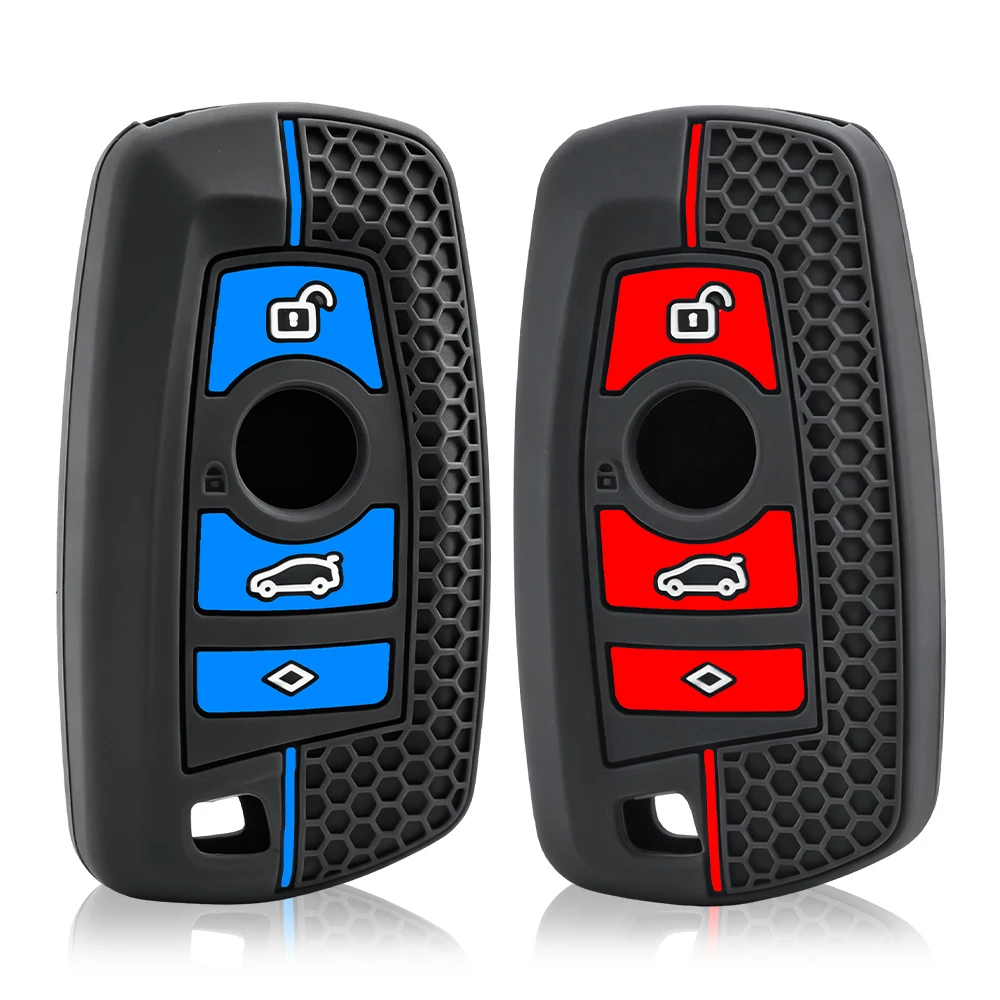 Silicone for BMW F30 F31 F32 F34 F20 F21 F07 F10 1 3 5 7 Series M3 M4 X1 X3 G01 X4 G02 X5 F15 F16 Car Key Case Cover Shell Fob