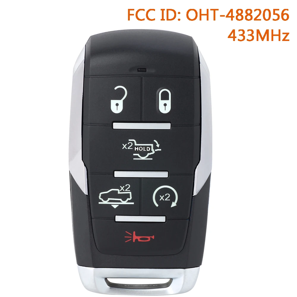 KEYECU OHT-4882056 Fernbedienungsschlüssel für Ram 1500 2019 2020 2021 2022 2023 2024 2025 2026 68584161 68584156 68584157 433,92MHz ASK