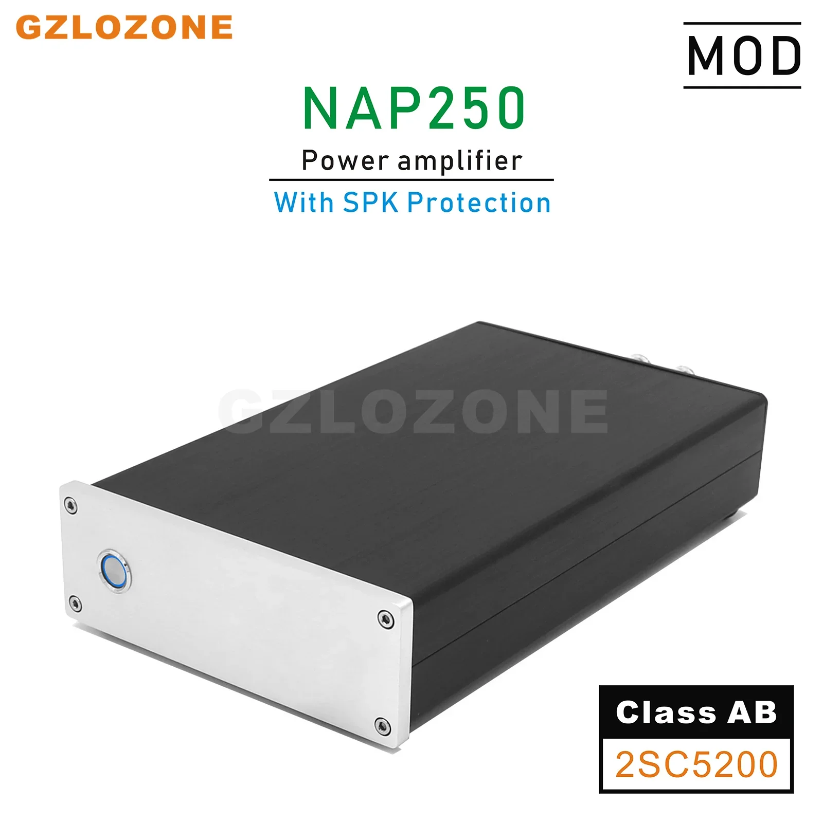 GZLOZONE NAP250 MOD 2SC5200 Stereo Power Amplifier Base On UK NAIM Circuit With SPK Protection 80W+80W