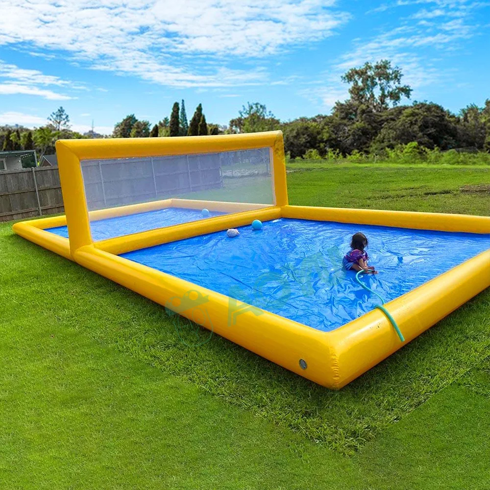 AOYU Commercial Used Playground Outdoor Custom Big Inflatable Volleyball Adult Square Swimming Floating Water Pool Bar In Park