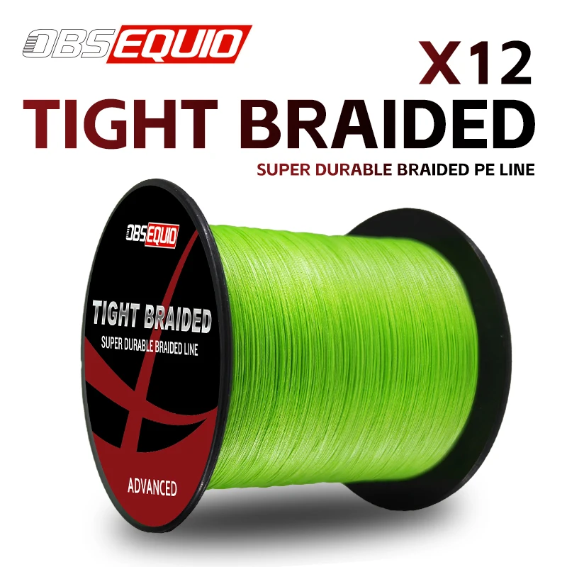 

OBSEQUIO X12 Strands Fishing Line 300/500M Braided PE Fishing Strong Fishing Line Multifilament Durable Fishing Line Tool