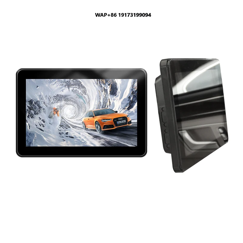 مسند رأس تاكسي مقاس 10.1 بوصة للإعلان على المركبات المتنقلة مع برنامج التحكم عن بعد