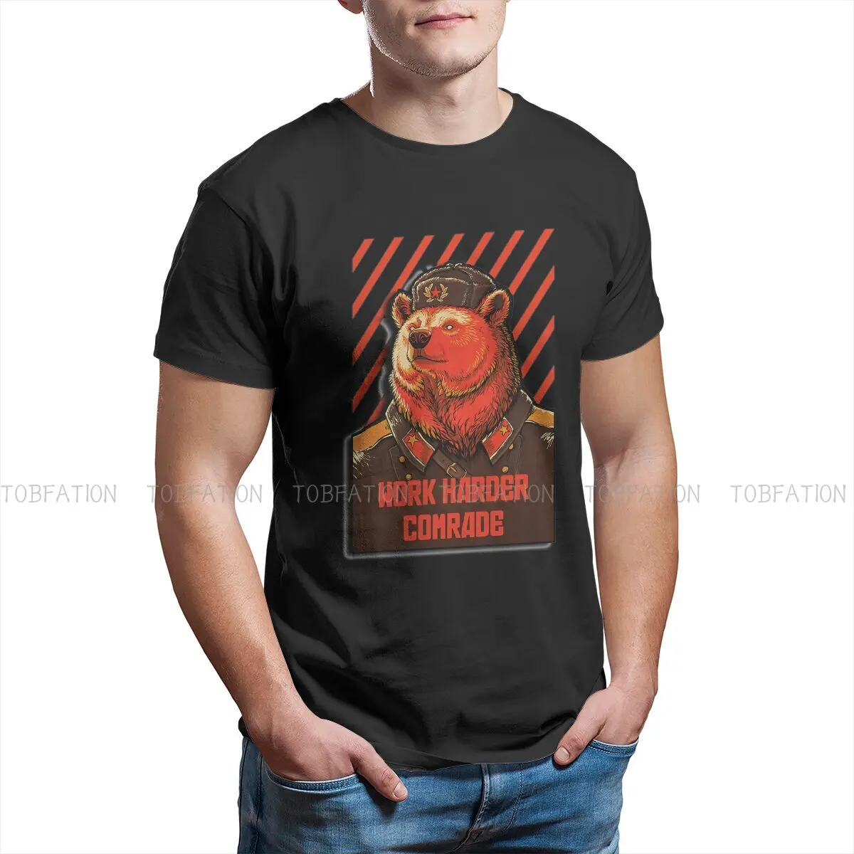 Vote Soviet Bear Meme  Unique TShirt Russian USSR CCCP Top Quality Creative Graphic  T Shirt Short Sleeve Hot Sale