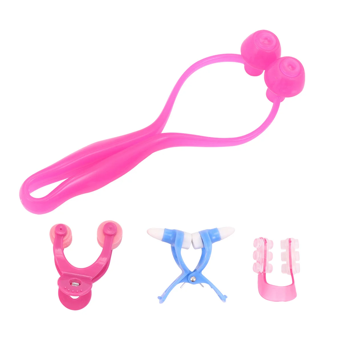 

1Set Nose Bridge Clips Plastic Nose Lifter for Lift Straighten Hump Nasal Splints Rhinoplasty Beauty Tool Pink -Blue