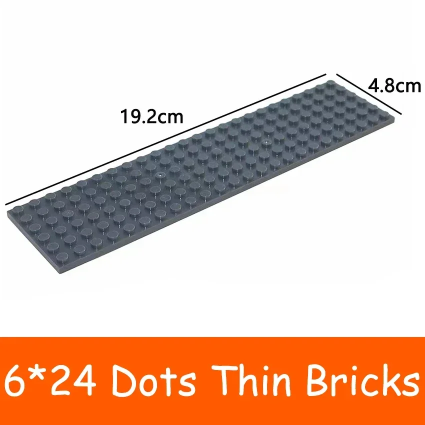 

2PCS 3026 Size 6x24 Dot Plate MOC Assemble Particles DIY Building Blocks 6*24 Figures Bricks Educational Creative Toy for Kid