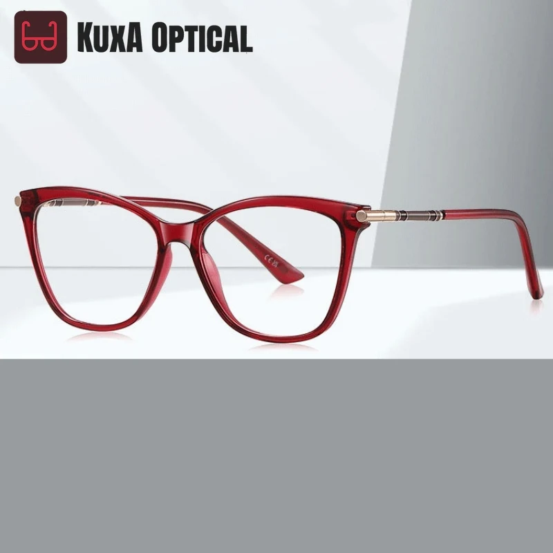 

XUKA Women's Retro Cat Eye Optical Prescription Glasses Progressive Multifocal Recipe Eyeglasses Fashion Myopia Hyperopia