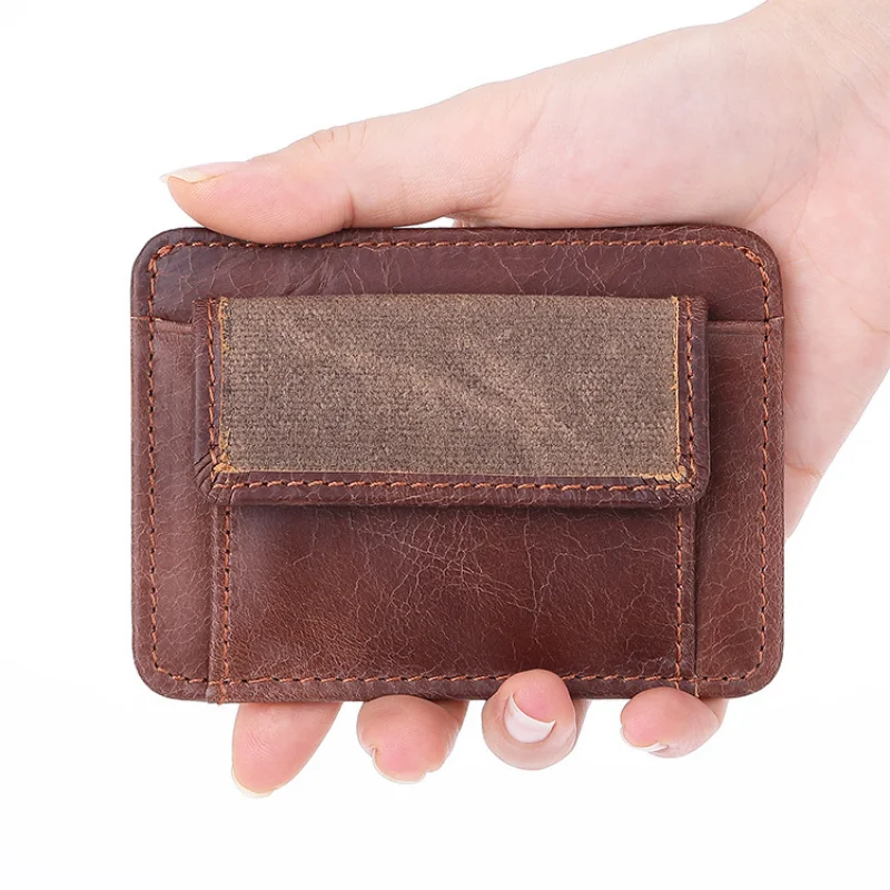 New Cow Leather Women\'s And Men\'s Card Bag Coin Purse Slim Credit Card Holder Wallet For Men and Women ID Card Pocket