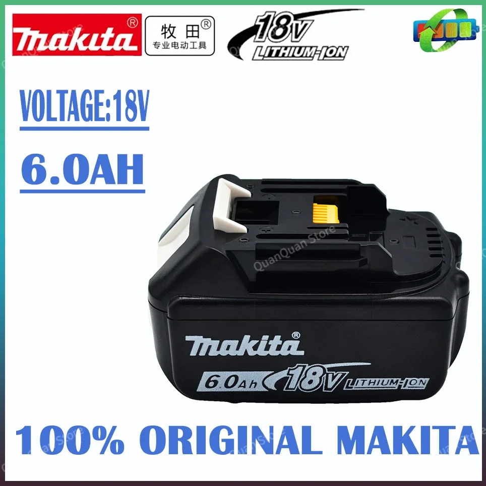 

Makita Original 18V 6.0Ah, replaceable LED lithium-ion battery LXT BL1860B BL1860, rechargeable power tool battery