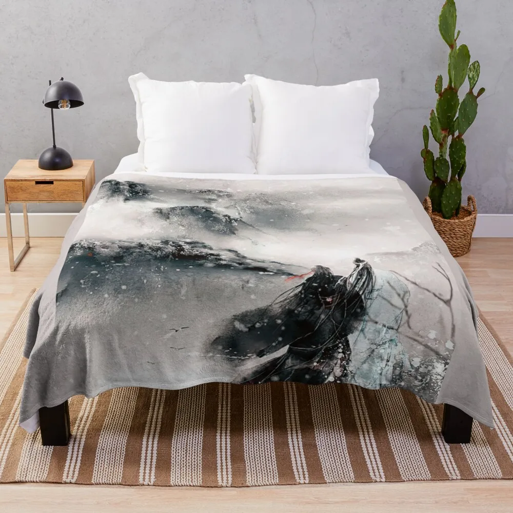 

Wei wuxian and Lanzhan cultivating around the world married Throw Blanket Large Blanket Luxury Thicken Blanket Hairy Blankets