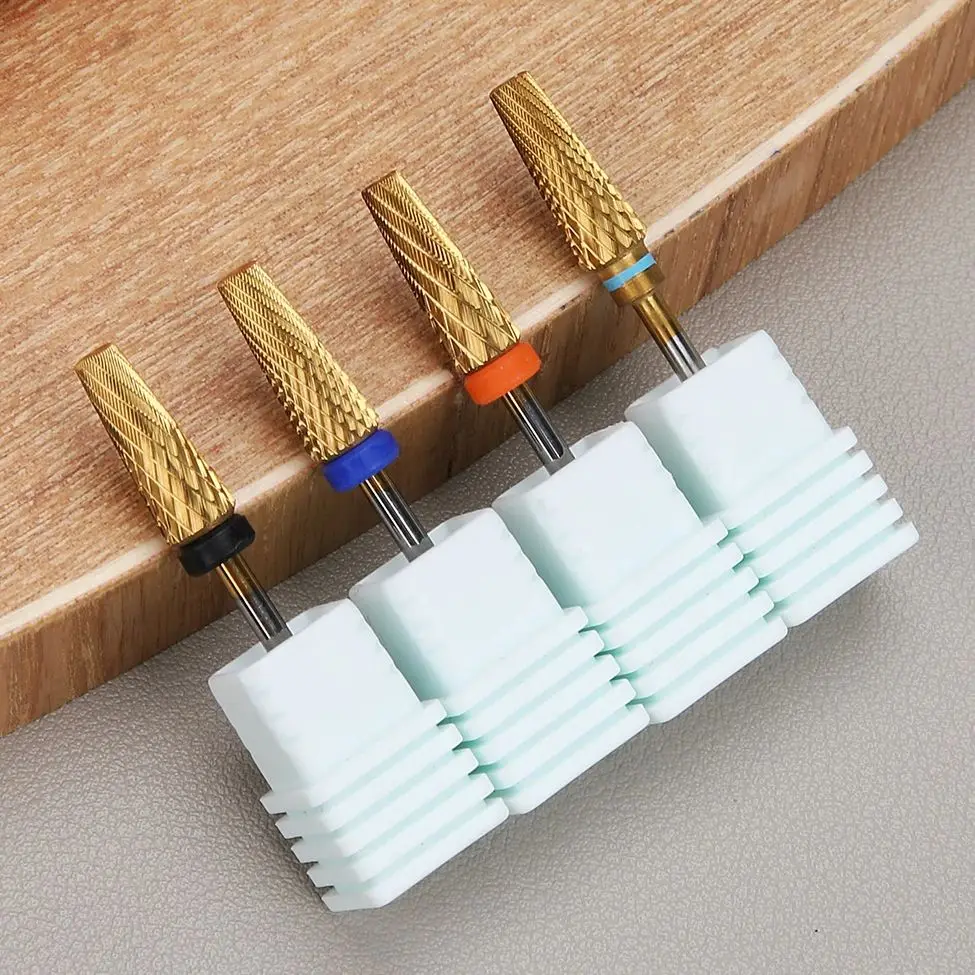 New Tungsten steel Carbide Nail Drill Bit Tapered Milling Cutter for Manicure Remove Gel Acylics Tool Nails Drill Accessories
