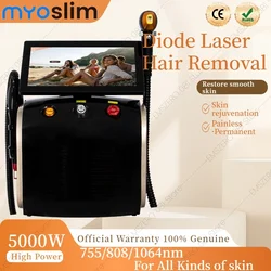 5000W 2In1 Picosecond 808 Diode Hair Removal Machine Ice Platinum Alexandrite Permanent Removal Painless Tattoo Wash Brow