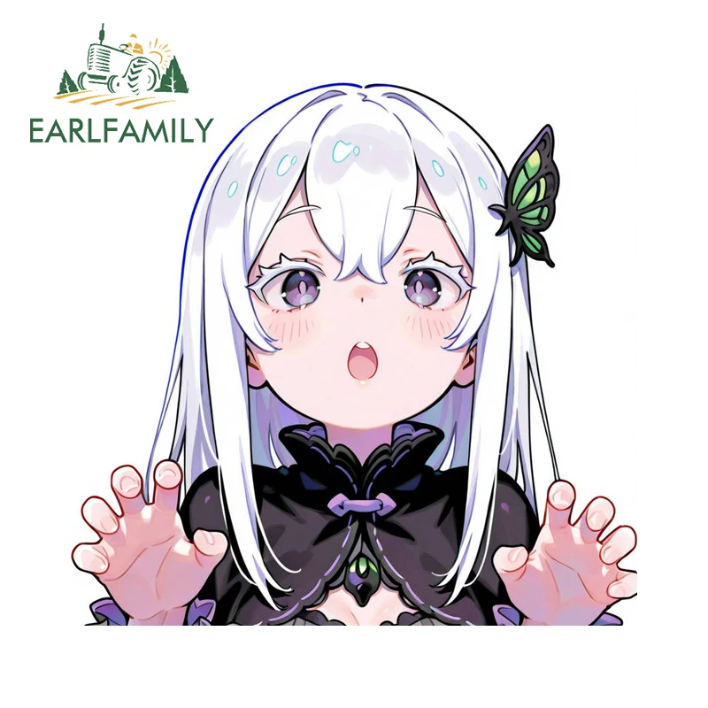 

EARLFAMILY Echidna Cute Car Stickers Creative Amusing Personality Fishing Tackle Box Decal Waterproof Vinyl Racing Accessories