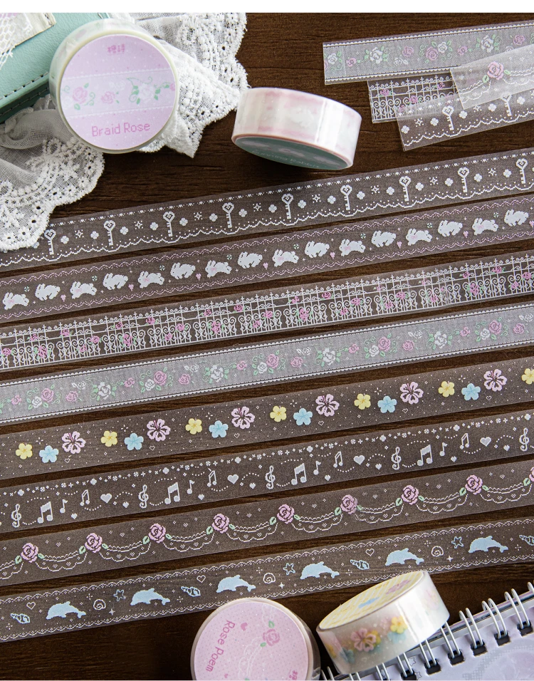 15mm X 2m PET Niedliches Glitzerband für DIY Scrapbooking Planer Tagebuch Ästhetisches Maskierband Schreibwaren Bürobedarf – Detail 6