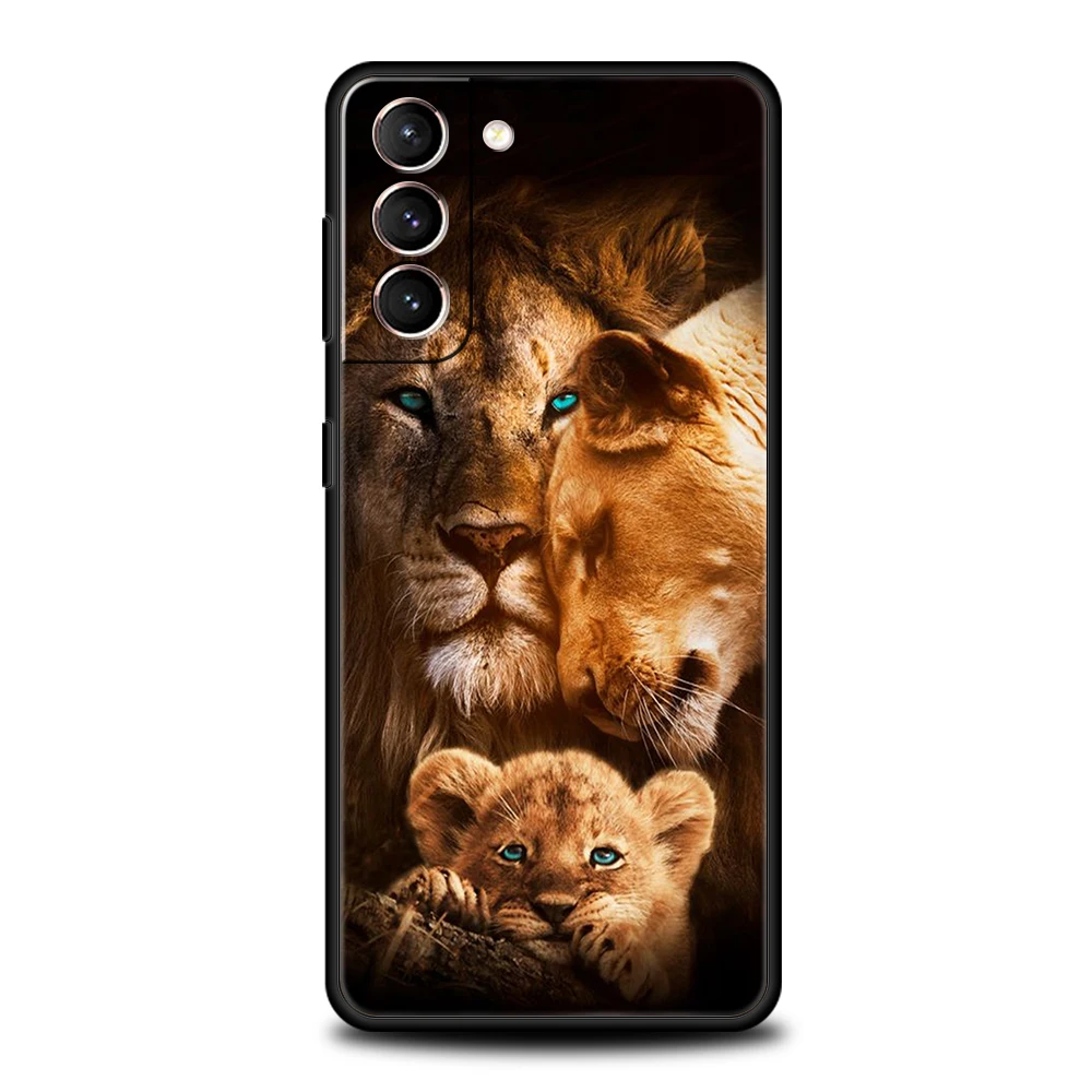 Lion Alpha Male Cub Case for Samsung Galaxy S24 S23 S22 S20 S21 FE Ultra S24 S23 S10 S10E S9 S8 Plus 5G Silicone Phone Cover Bag