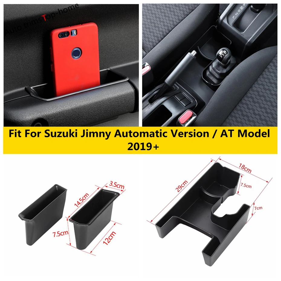 

For Suzuki Jimny AT Model / Automatic Version 2019 - 2023 Cover Center Console Storage Box / Front Door Container Accessories