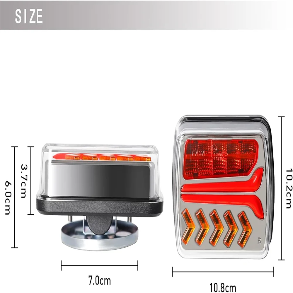 

High Quality 12V 24V 30M Wireless Magnetic LED Tail light Trailer Rear Light Signal Warning Brake Light RV Camper Lorry Truck