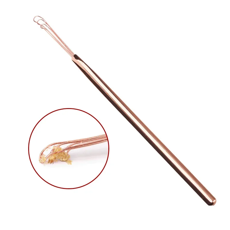 

1Pc Ear Wax Cleaning Tools Remover Curette Cleaner Health Care Tools Stainless Steel Silver Earpick Wax Ear Pick Handle Design