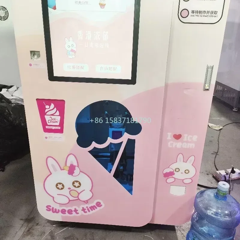

Imported Compress Frozen Ice Cream Making Machine Widely Using Ice Cream Vending Machine With 21.5 Inches Touch Screen Price