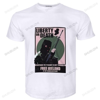Hot sale men brand t shirt summer cotton tshirt IRA Liberty or Death Premium tshirt DMN2 Black drop shipping