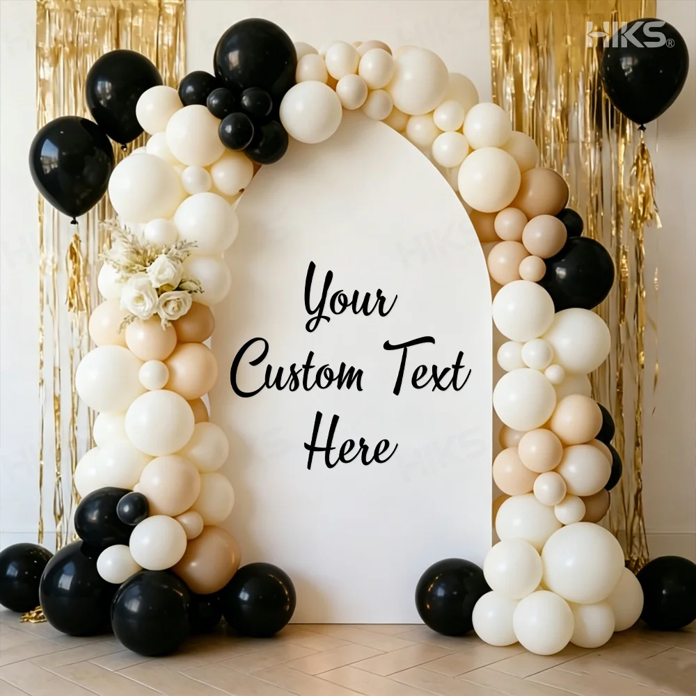 3lines/1set Custom Arch Backdrop Vinyl Stickers Personalized Waterproof Decals for Wedding Birthday Party Christmas Halloween