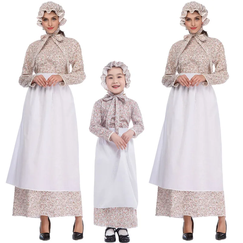 

Old Lady Costume for Women Kids 100 Days of School Costume Adult with Funny Grandma Nightgown Granny Halloween Cosplay Set