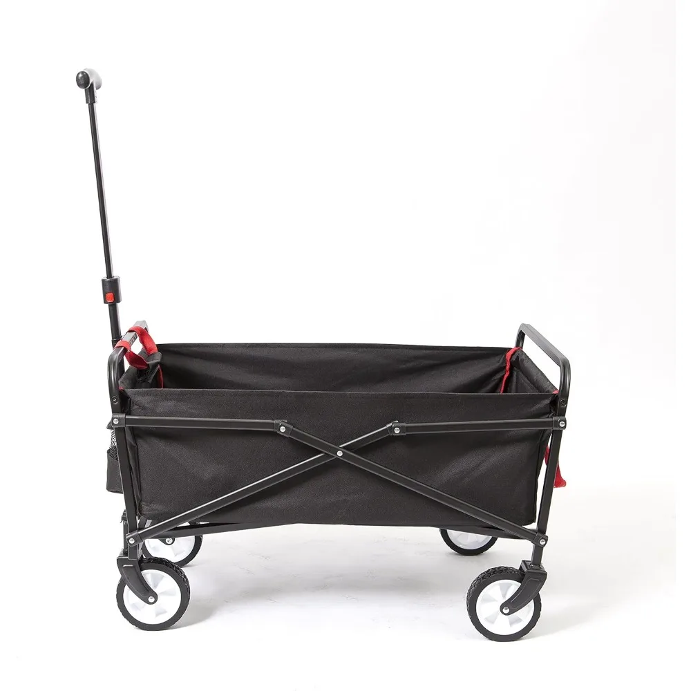 folding utility wagon for beach, outdoor adventures in black