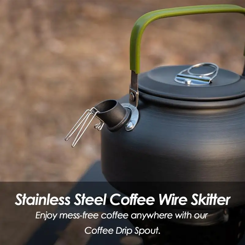 1 قطعة إبريق شاي القهوة المخمر يدويًا استنزاف المياه صنبور الفولاذ المقاوم للصدأ القهوة بالتنقيط صنبور التخييم السلطانية غلاية بالتنقيط صنبور متقلب