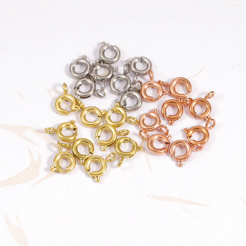 

10Pcs/Lot 5mm Stainless Steel Slingshot Buckle Clasps Hooks End Connectors For DIY Making Jewelry Findings Components