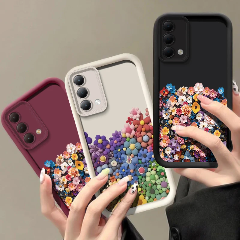 INS Cute Daisies Flowers Case For Google Pixel 7 8 9 Pro XL 7A 8A Shockproof Camera Lens Protection Silicone Soft Phone Cover