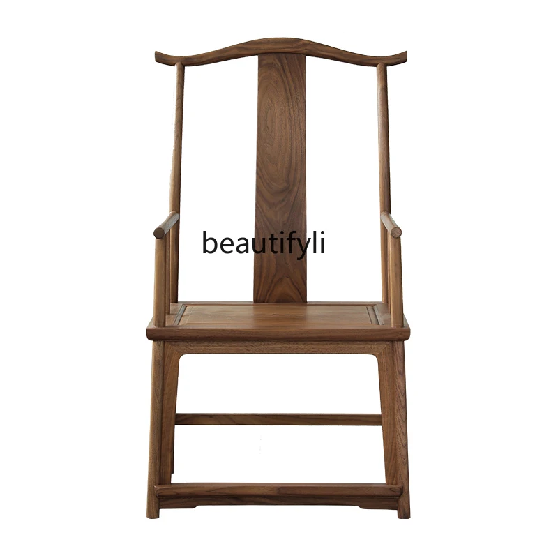

Новинка, стул Taishi в китайском стиле из массива дерева, черного ореха, с официальной шляпой, простая учебная мебель