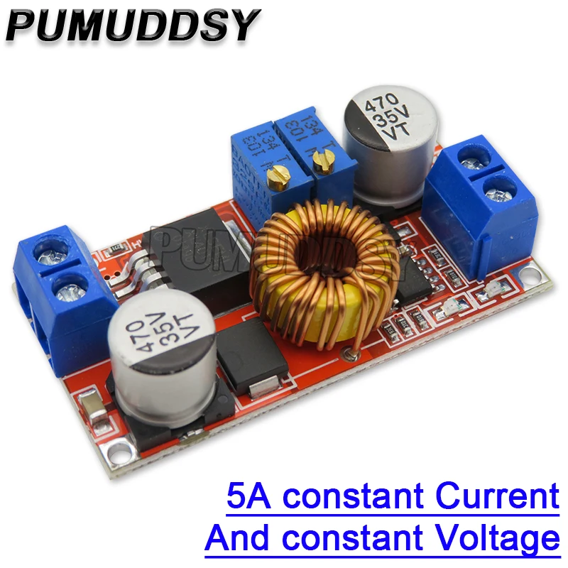 5A Adjustable DC-DC Power Converter CC CV Lithium Battery DC Step-down Charger Board XL4005E1 5-32V To 0.8-30V LED Driver