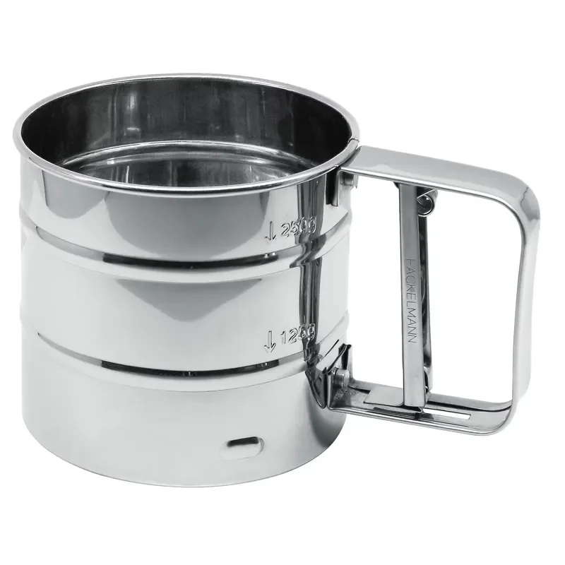 Fackelmann Model 42973 Dessert Tool, Stainless Steel Powder, Powder Powder Dispenser, Cocoa Cake Evenly Powder, Dough Powder