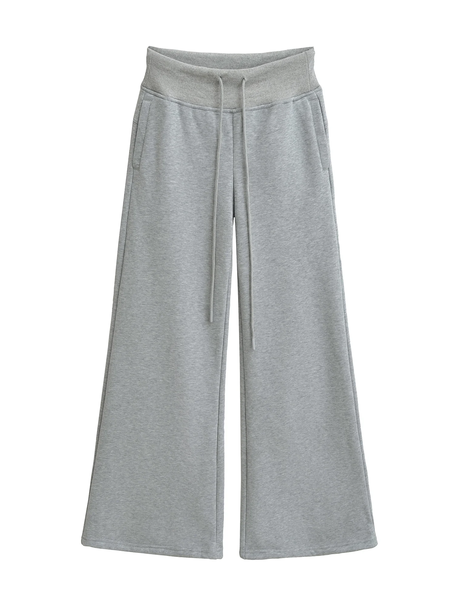 Hohe Taille Dstring Breite Bein Hosen frauen Lose Abnehmen Fce Casual Hosen Herbst Winter Neue Sle Einfache Spor Look