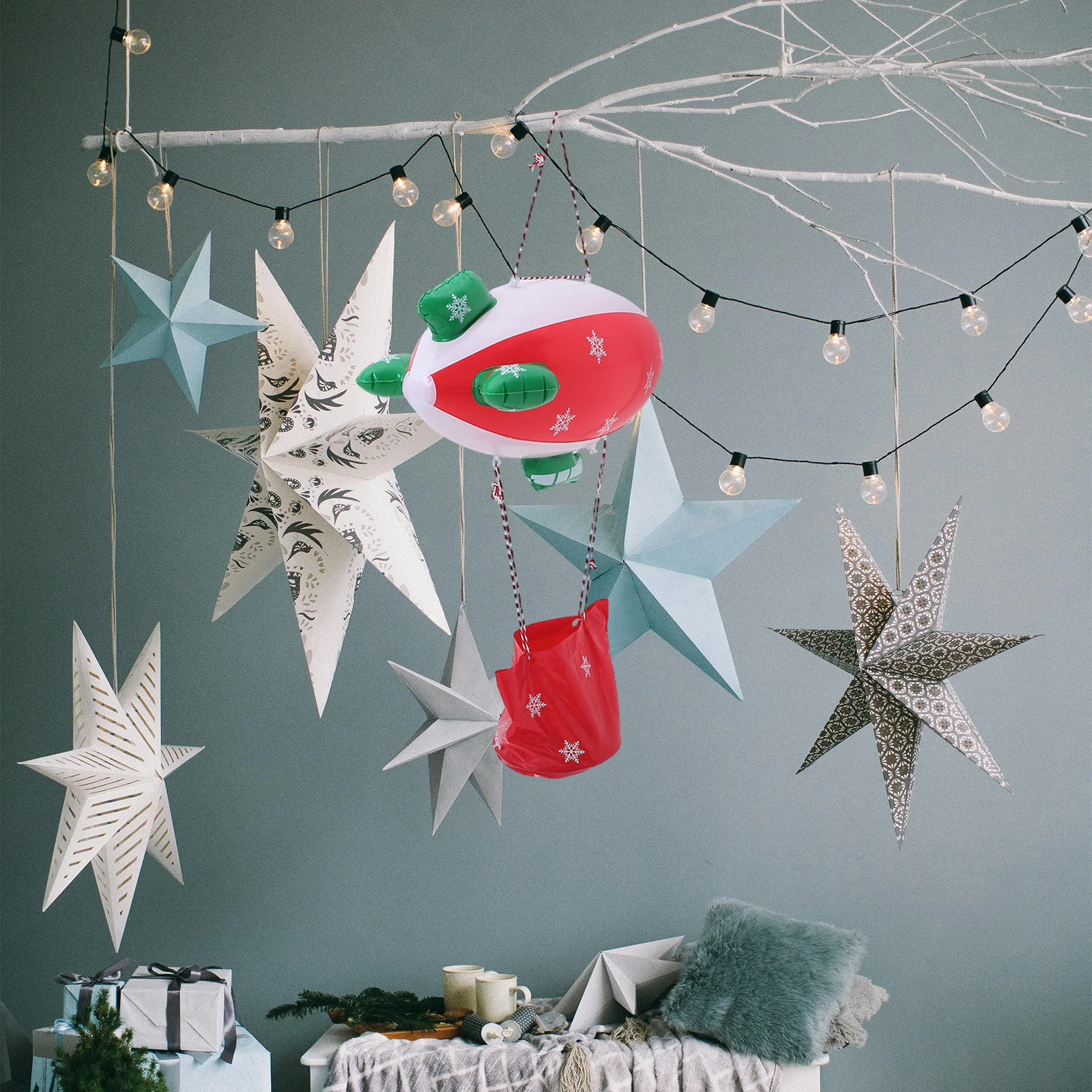 

Christmas Inflatable Spaceship Colorful Blow Up Balloon Decor Indoor Outdoor Kids Party Holiday Decorations Blow Up Spaceship