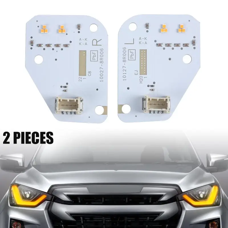 

Car LED Daytime Running Light Angel Eyes Boards Chip Headlight DRL Light Source Amber Color For Isuzu D-max 2020 2021 2022 2023