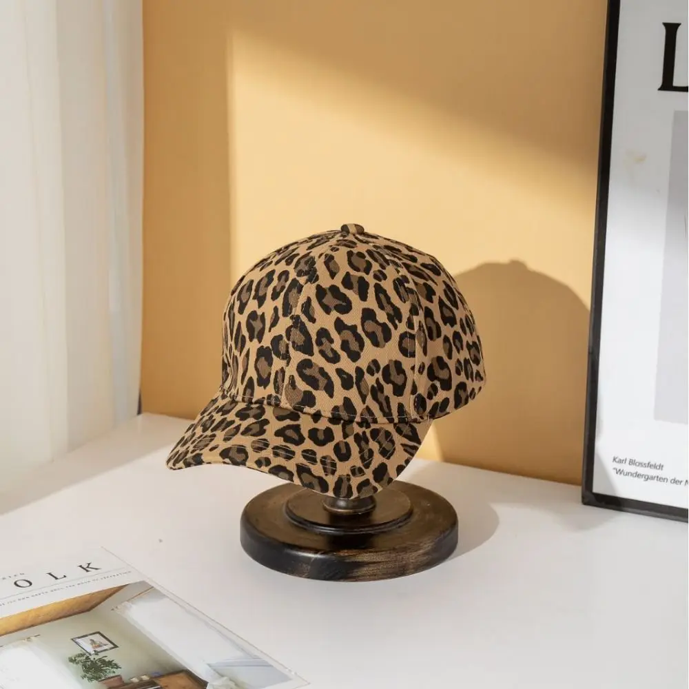 Casual Leopard Print Baseball Cap Adjustable Breathable Baseball Visor Hat Portable Soft Long Brim Visors Women 5