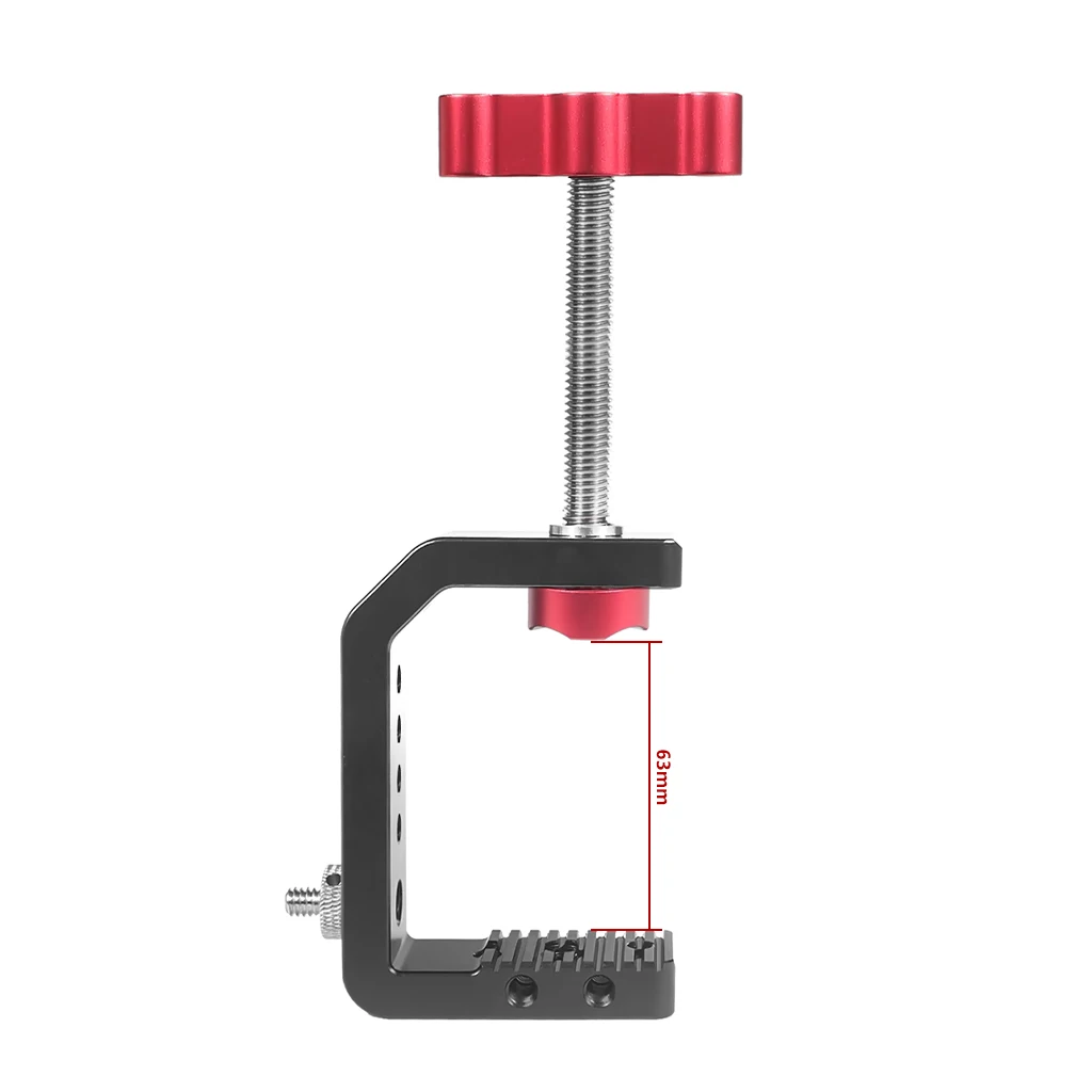 C-образный зажим для камеры настольная подставка с зажимом с отверстием для винта 1/4 3/8 для DSLR-камеры фотография светодиодная подсветка для видеосъемки Настольный кронштейн