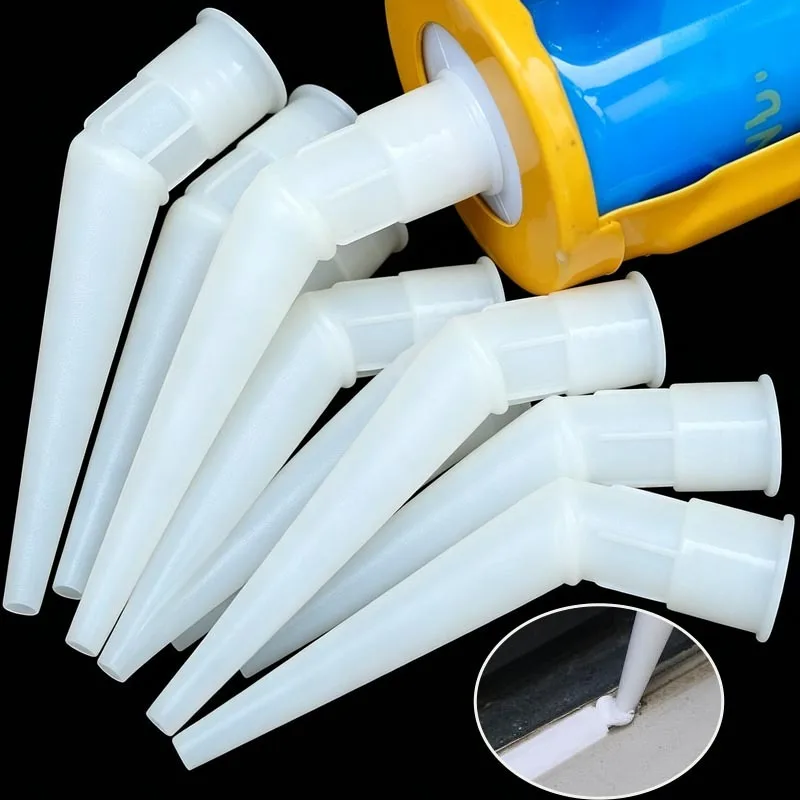 Universal Plastic Caulk Nozzle Tips Multipurpose Seamless Caulking Gun Caulking Nozzle Extender Tip Applicator Home Repair Tools