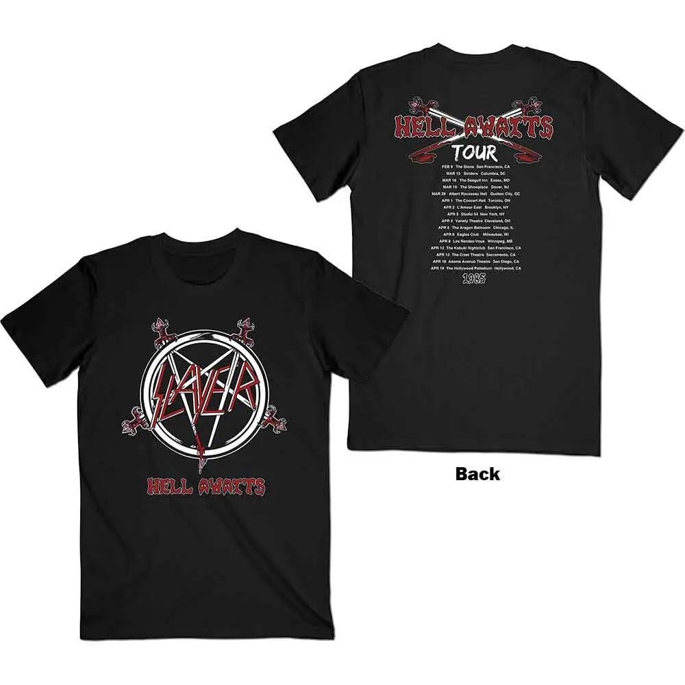 

Slayer Unisex T-Shirt: Hell Awaits Tour (Back Print) (X-Large)