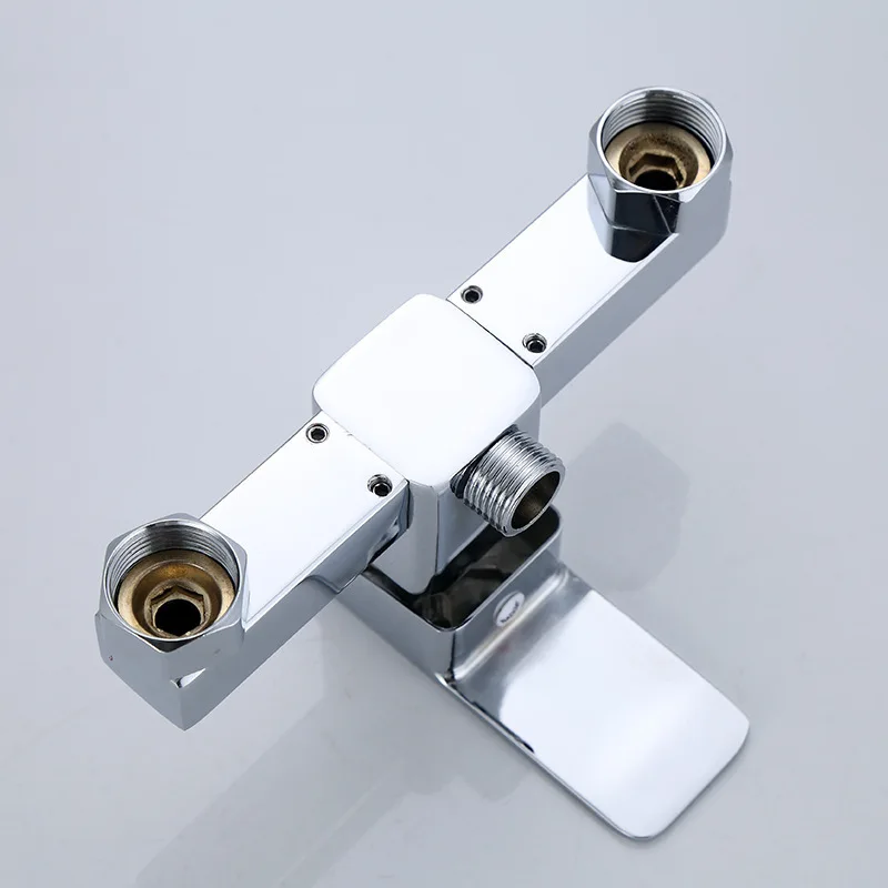 

Tap Shower Faucet Wall Installation Alloy Bath Tub Bathroom Chrome Home Hot And Cold Water Single Lever Handle