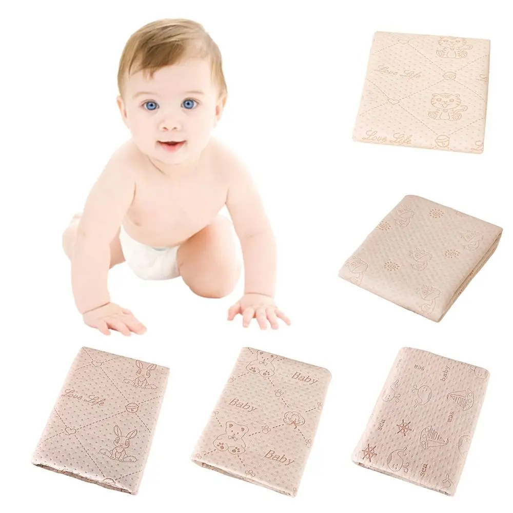 أساسيات قابلة لإعادة الاستخدام سجادة لتغيير الحفاض مقاومة للماء ذات سطح ناعم مرتبة حفاضات أرضية قطنية للاستخدام المنزلي #3